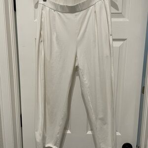 Eileen Fisher White Sweatpants with Relaxed Fit